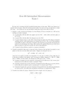 Econ 301 Intermediate Microeconomics Exam 1