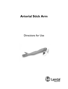Arterial Stick Arm, Directions for Use