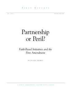 partnership or peril? - First Amendment Center