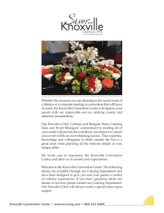Catering Menu - Knoxville Convention Center
