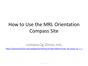 How to Use the MRL Orientation Compass Site
