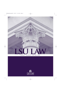 The 2007-2008 LSU Law Catalog