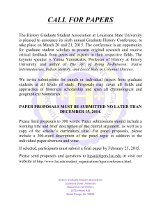 2015 LSU Conference CFP - History Graduate Student Association