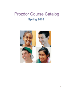 Prozdor Course Catalog
