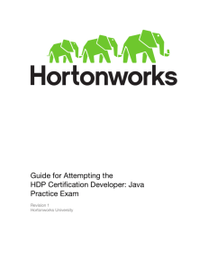 HDPCD:Java Practice Exam Guide