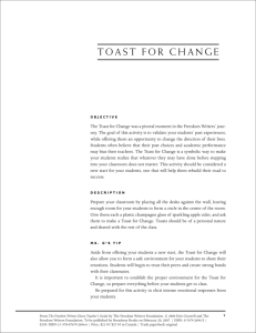 toast for change - Freedom Writers Foundation