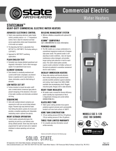 Commercial Electric - State Water Heaters
