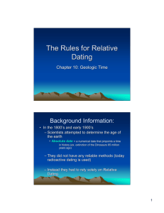 The Rules for Relative Dating