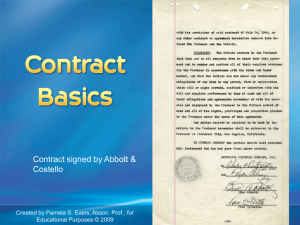 Contract Basics