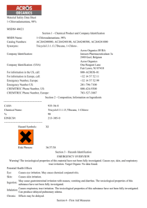 Material Safety Data Sheet 1-Chloroadamantane, 98% MSDS