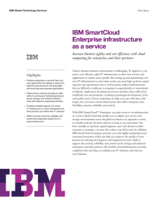 IBM SmartCloud Enterprise infrastructure as a service