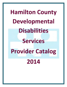 Provider Catalog - Hamilton County Developmental Disabilities