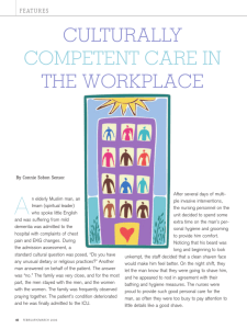 CULTURALLY COMPETENT CARE IN THE WORKPLACE