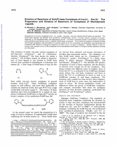 Kinetics of Reactions of Schiff-base Complexes of Iron(ii). Part 6.l