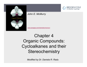 Chapter 4 Organic Compounds: Cycloalkanes and their