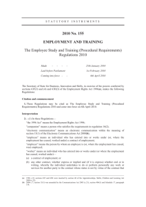 (Procedural Requirements) Regulations 2010
