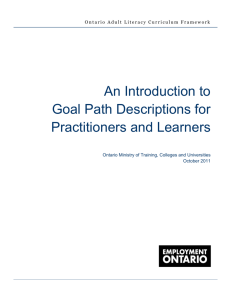 Introduction to Goal Path Descriptions