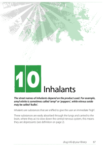 Inhalants - Quick guide to drugs and alcohol