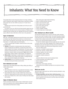 Inhalants: What You Need to Know