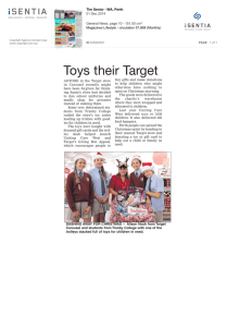 Toys their Target - UnitingCare West