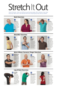 Neck Exercises Shoulder Exercises Leg & Back Exercises Wrist