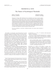 The Nature of Psychological Thresholds