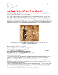 Michael Psellos: Synopsis of Rhetoric