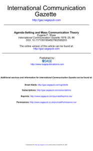 Agenda-Setting and Mass Communication Theory1