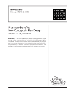 Pharmacy Benefits: New Concepts in Plan Design