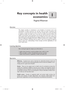 Key concepts in health economics