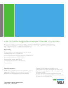 New section 1411 regulations answer a number of questions