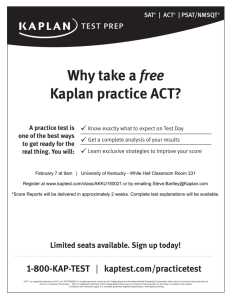 Why take a free Kaplan practice ACT?