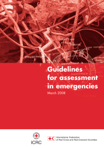 Guidelines for assessment in emergencies