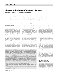 The Neurobiology of Bipolar Disorder