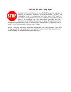 Drivers' Ed. 101 – Stop Signs