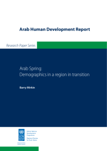 Arab Spring: Demographics in a region in transition