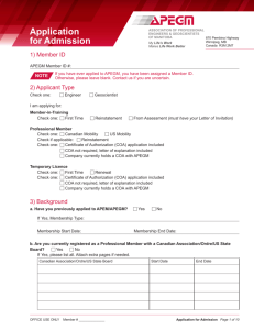 Application for Admission - MIT
