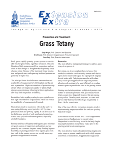 Grass Tetany (SDSU ExEx 2055)