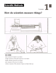 How do scientists measure things?