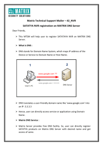 B: Matrix DNS Registration NVR