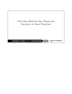 Five Key Metrics for Financial Success in Your Practice