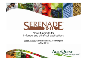 Soil Applications of Serenade for Disease Control, Crop
