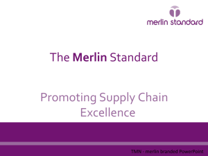 The MerlinStandard Promoting Supply Chain Excellence