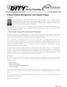 5-Step Problem Management with Kepner-Tregoe