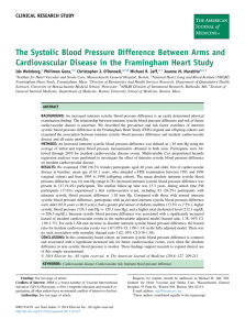 The Systolic Blood Pressure Difference Between Arms and