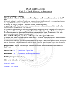 Unit 3 - Earth History - Troup County School System