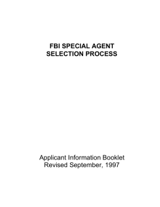 FBI Special Agent Selection Process