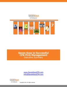 Seven Keys to Successful CPA Firm Management