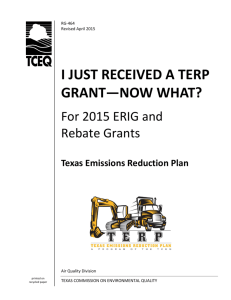 “I Just Received a TERP Grant—Now What?” . . . In 5 Easy Steps
