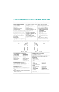 Annual Comprehensive Diabetes Foot Exam Form